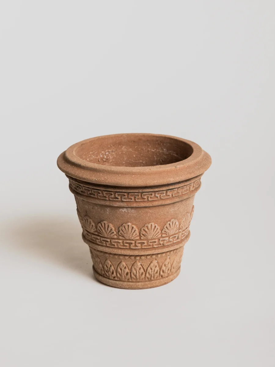Vasetto Decorato con Foglie ruukku - terrakotta