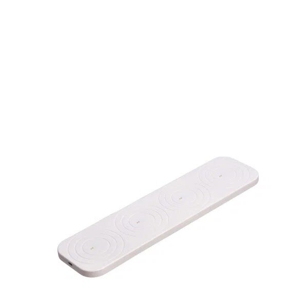 Uyuni Ladattava LED-jalusta, keskikokoinen, USB-C, valkoinen34,5×9 cm