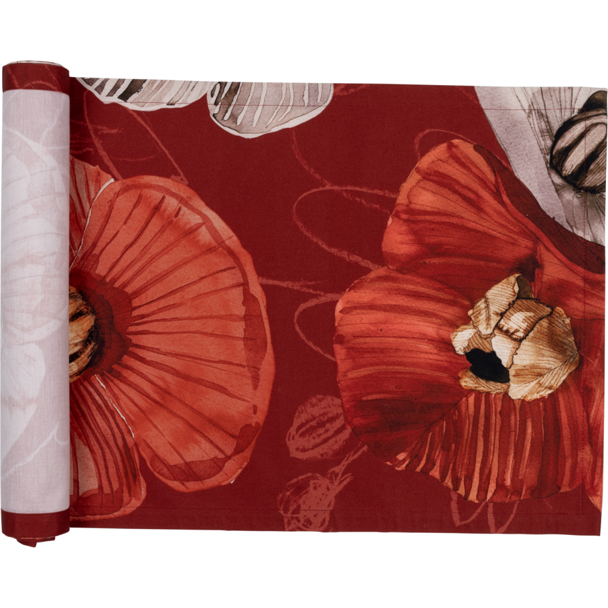 Haave Kaitaliina Puuvillasatiini Punainen 43×220 cm