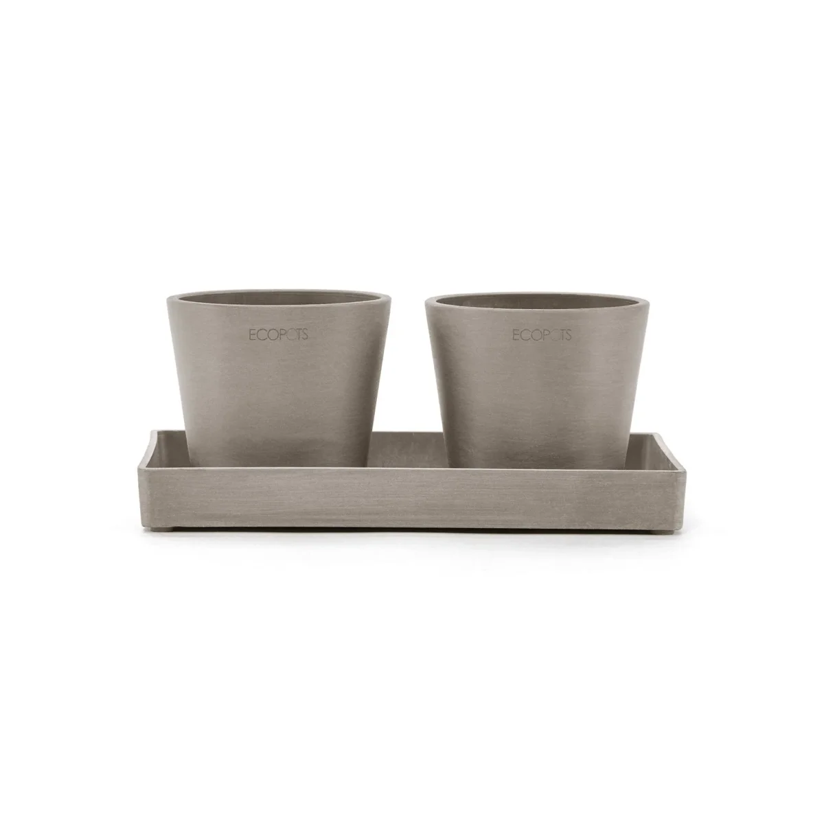 Kukkaruukku esillepanotarjotin 25cm taupe - Image 7