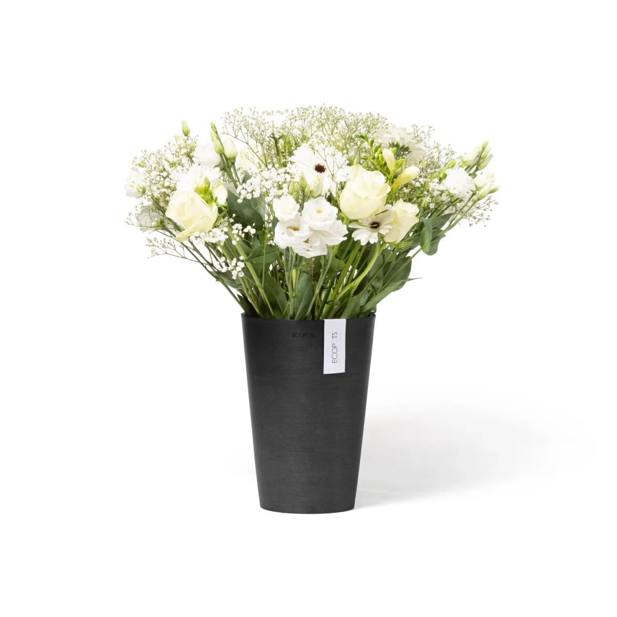 Kukkaruukku Pisa 14cm tummanharmaa