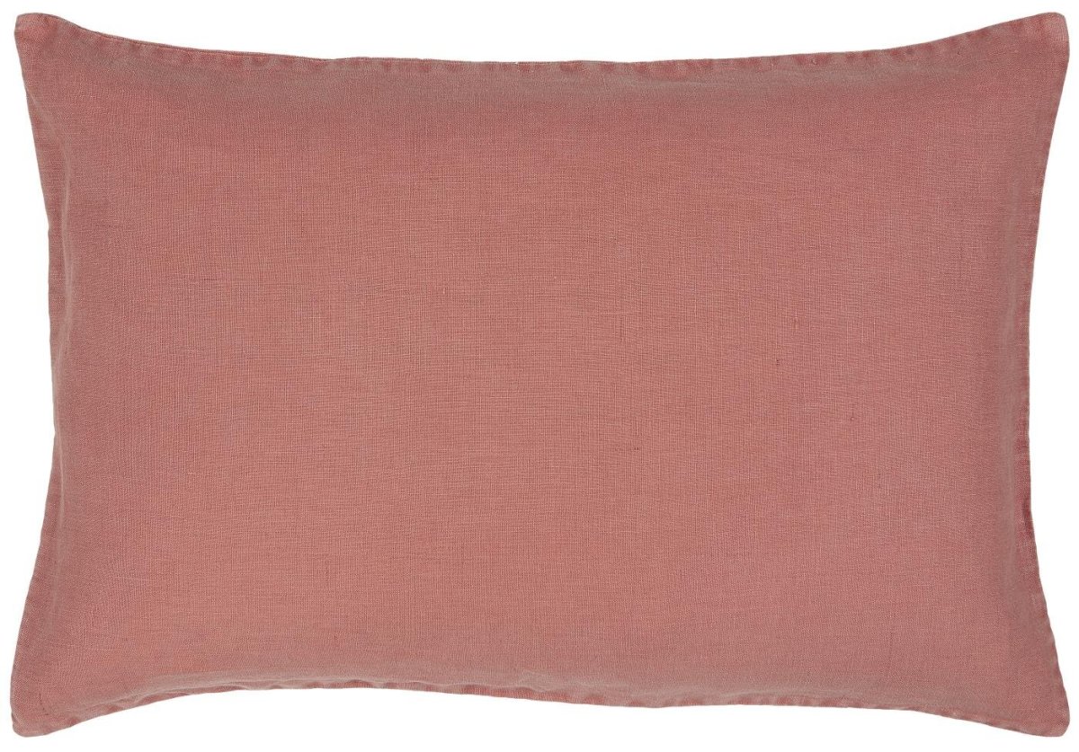 Ib Laursen pellava tyynynpäällinen haalistunut ruusu 40x60cm